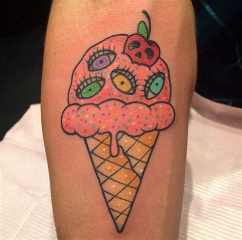 gucci ice cream tattoo|ice cream cone tattoo.